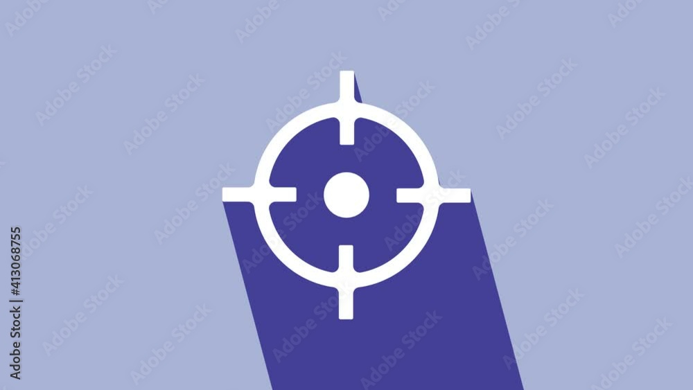 White Target sport icon isolated on purple background. Clean target with numbers for shooting range or shooting. 4K Video motion graphic animation White Target sport icon isolated on purple background. Clean target with numbers for shooting range or shooting. 4K Video motion graphic animation