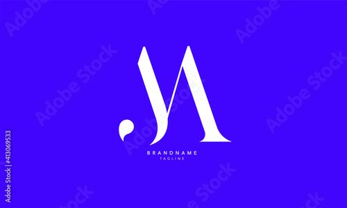 Alphabet letters Initials Monogram logo JM, MJ, J and M