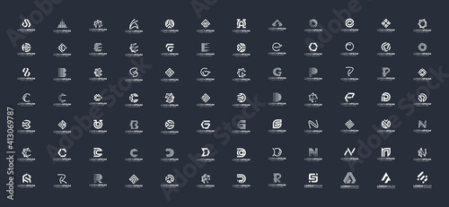 abstract symbol initial logo company business