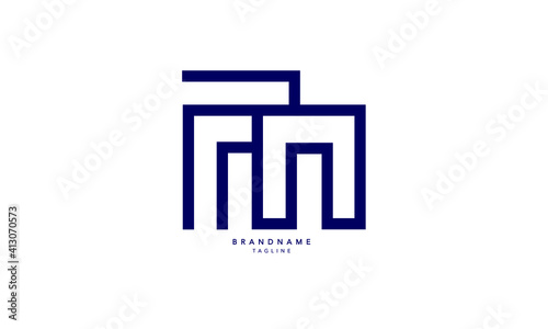 Alphabet letters Initials Monogram logo FM, MF, F and M