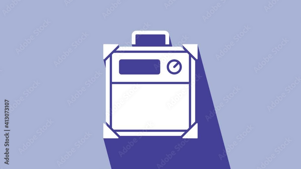 White Guitar amplifier icon isolated on purple background. Musical instrument. 4K Video motion graphic animation White Guitar amplifier icon isolated on purple background. Musical instrument. 4K Video motion graphic animation