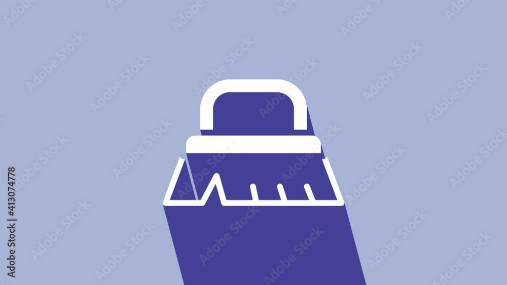 White Brush for cleaning icon isolated on purple background. 4K Video motion graphic animation White Brush for cleaning icon isolated on purple background. 4K Video motion graphic animation