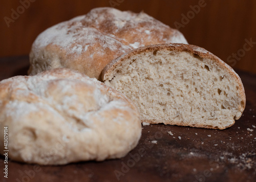 bread on table