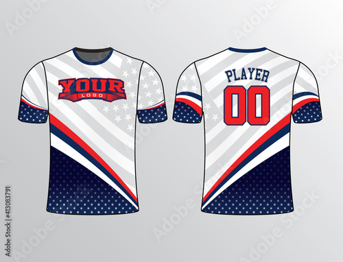 Softball baseball slowpitch esports sports gear for team jersey template and 2D mockup