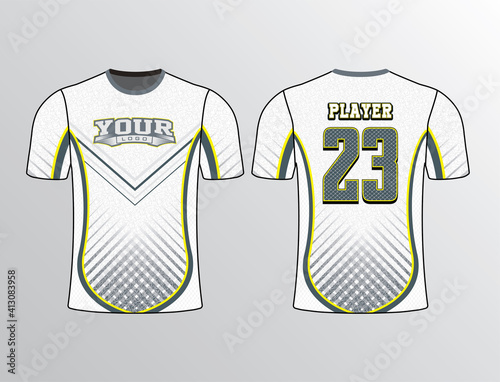 Softball baseball slowpitch esports sports gear for team jersey template and 2D mockup