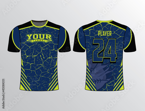 Softball baseball slowpitch esports sports gear for team jersey template and 2D mockup