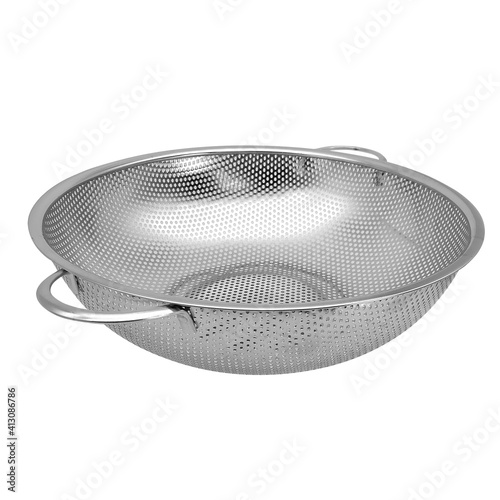 Stainless Steel Perforated Metal Colander Strainer noodle drainer with Handles for Spaghetti, Pasta, Berry, Vegetables and steamed food. Kitchen accessories