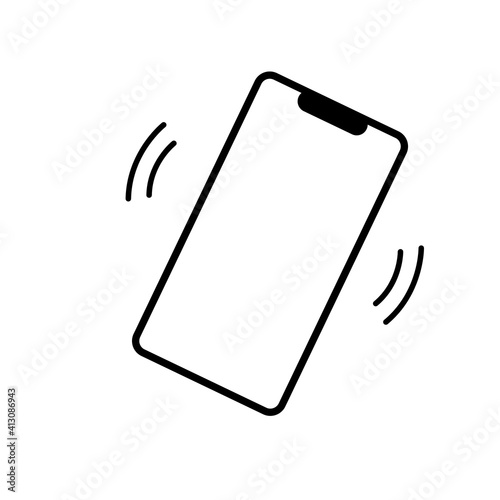 smartphone vibration icon on white background. ringer mobile symbol. flat style. mobile phone ringing symbol.
