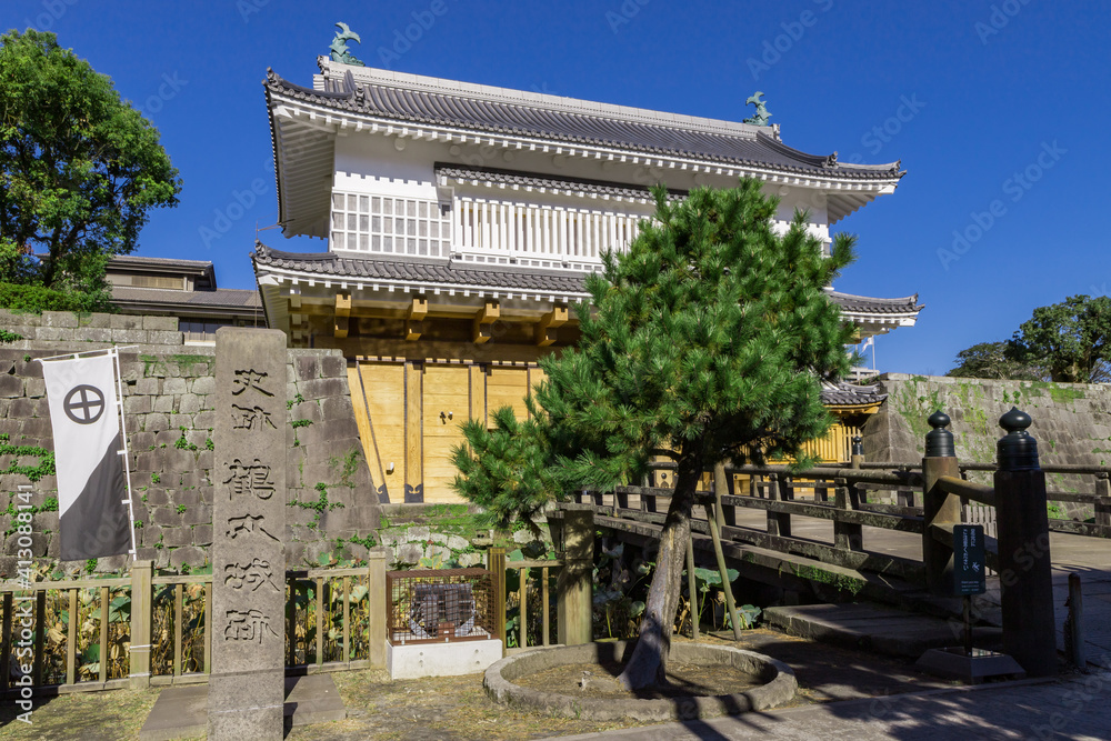 Obraz premium 鶴丸城跡御楼門 鹿児島県鹿児島市