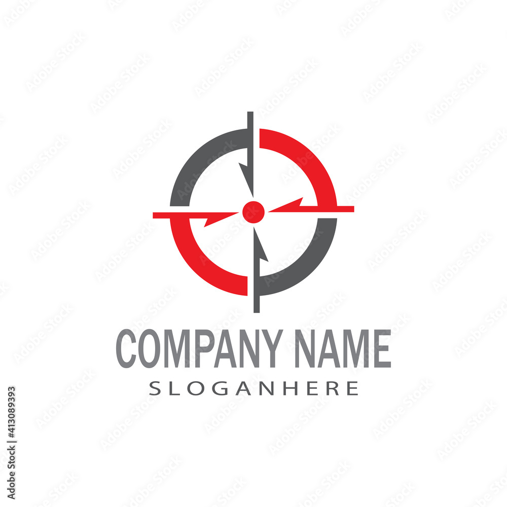 Target icon vector illustration design template Target icon vector illustration design template