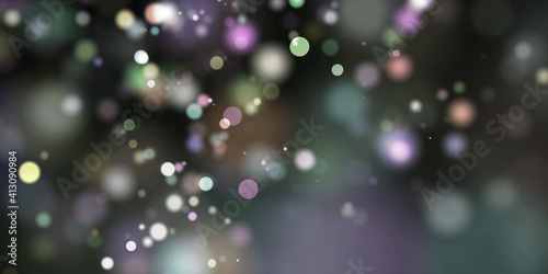 Bokeh Abstract shiny light and glitter with de focused. Glitter light background, Gold, White, Blue bokeh glitter sparkle background. Bokeh light effect creative background.