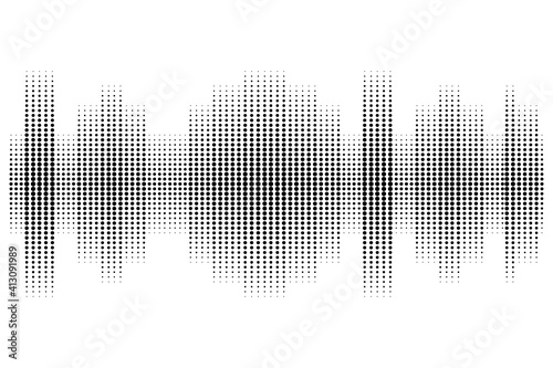 Black equalizer white background. Abstract music pulse background. Wave effect. Vector sound wave. Stock image. EPS 10.
