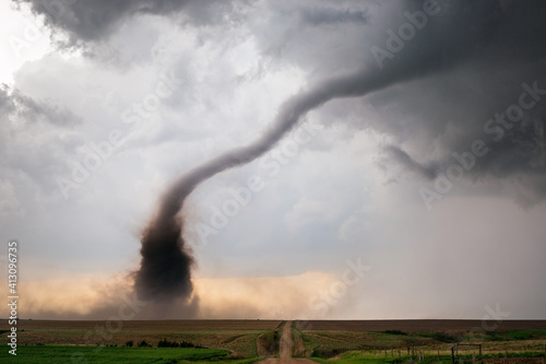 Valokuva Tornado roping out in Nebraska