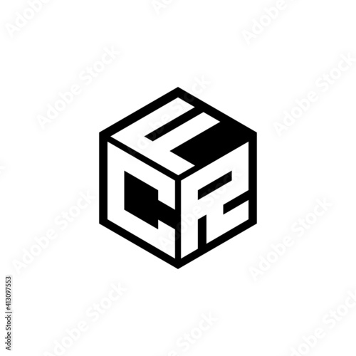 CRF letter logo design with white background in illustrator, cube logo, vector logo, modern alphabet font overlap style. calligraphy designs for logo, Poster, Invitation, etc.
