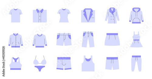 Flat Clothing Icons
