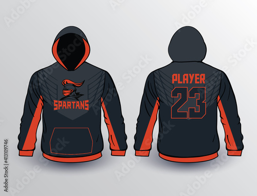 Baseball softball soccer esports all sports team gear unique design fleece hoodie templates and mockup
