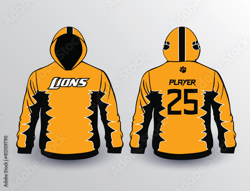 Baseball softball soccer esports all sports team gear unique design fleece hoodie templates and mockup