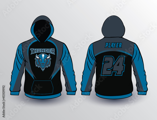 Baseball softball soccer esports all sports team gear unique design fleece hoodie templates and mockup