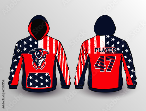 Baseball softball soccer esports all sports team gear unique design fleece hoodie templates and mockup