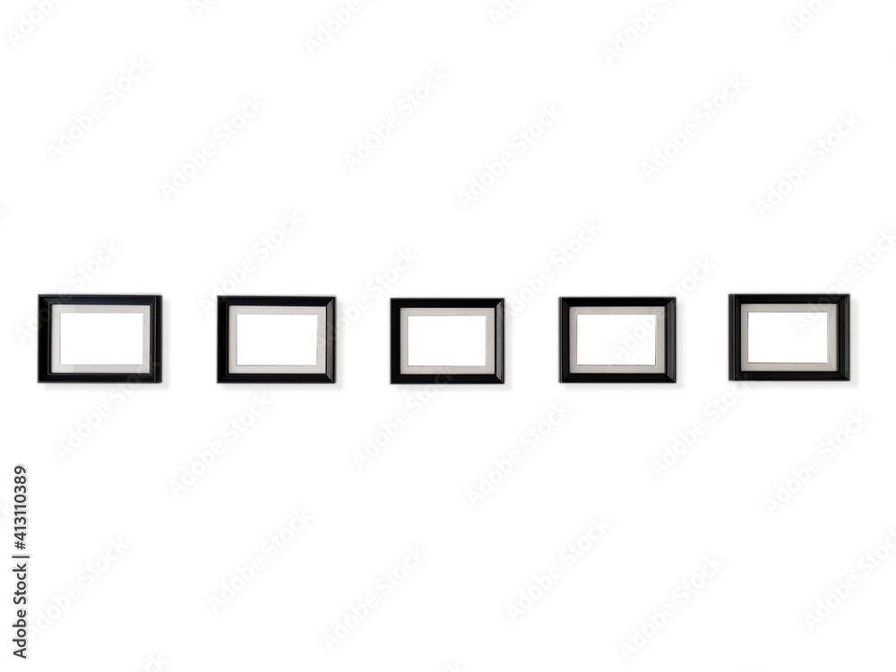 5 frame on white background 5 frame on white background