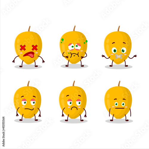 Canistel cartoon in character with nope expression