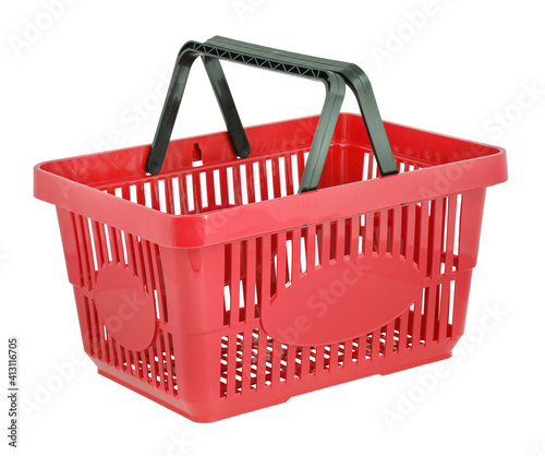 red shopping basket