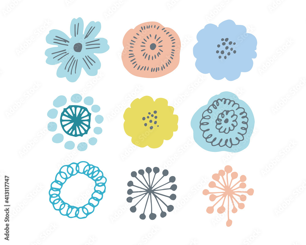 北欧風の手書き花イラスト Scandinavian Handwritten Flower Illustration Dcn Gallery