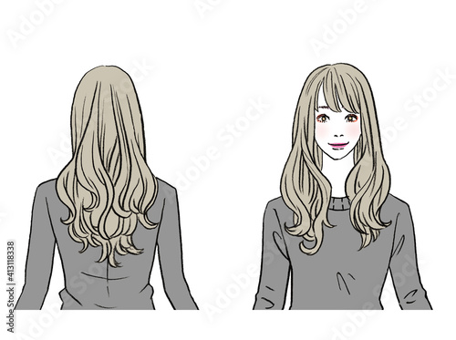 美容_ヘアスタイルイラスト