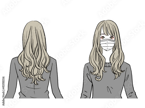 美容_ヘアスタイルイラスト
