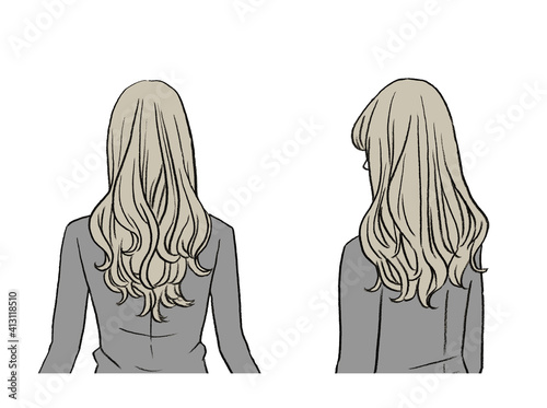 美容_ヘアスタイルイラスト