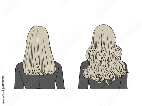 美容_ヘアスタイルイラスト