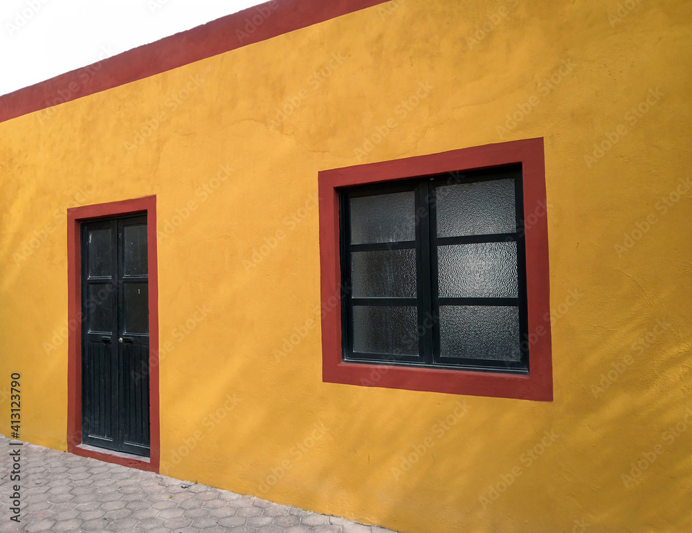 Fototapeta premium Doors, wall, facades, windows in a village
