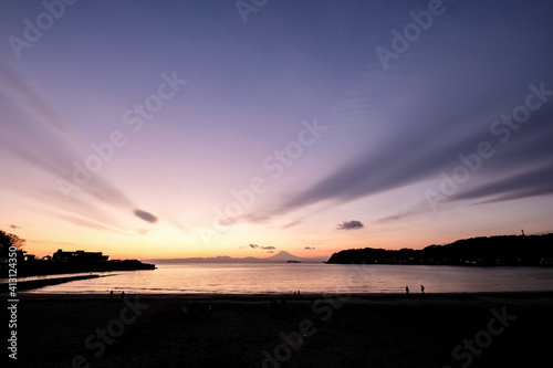 神奈川県逗子海岸の夕焼け © Kazu8