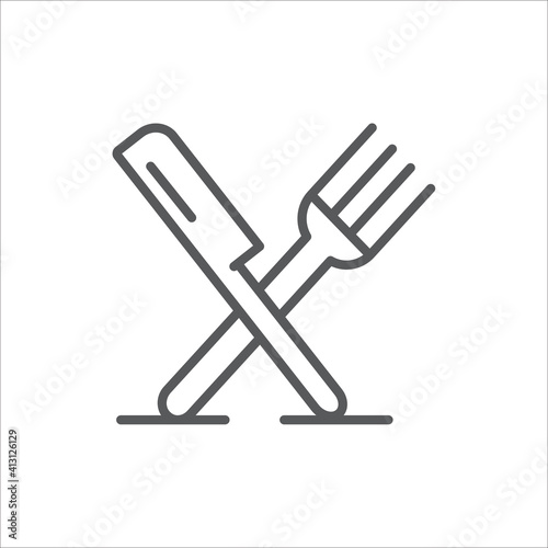 Food court icon outline food court vector icon.