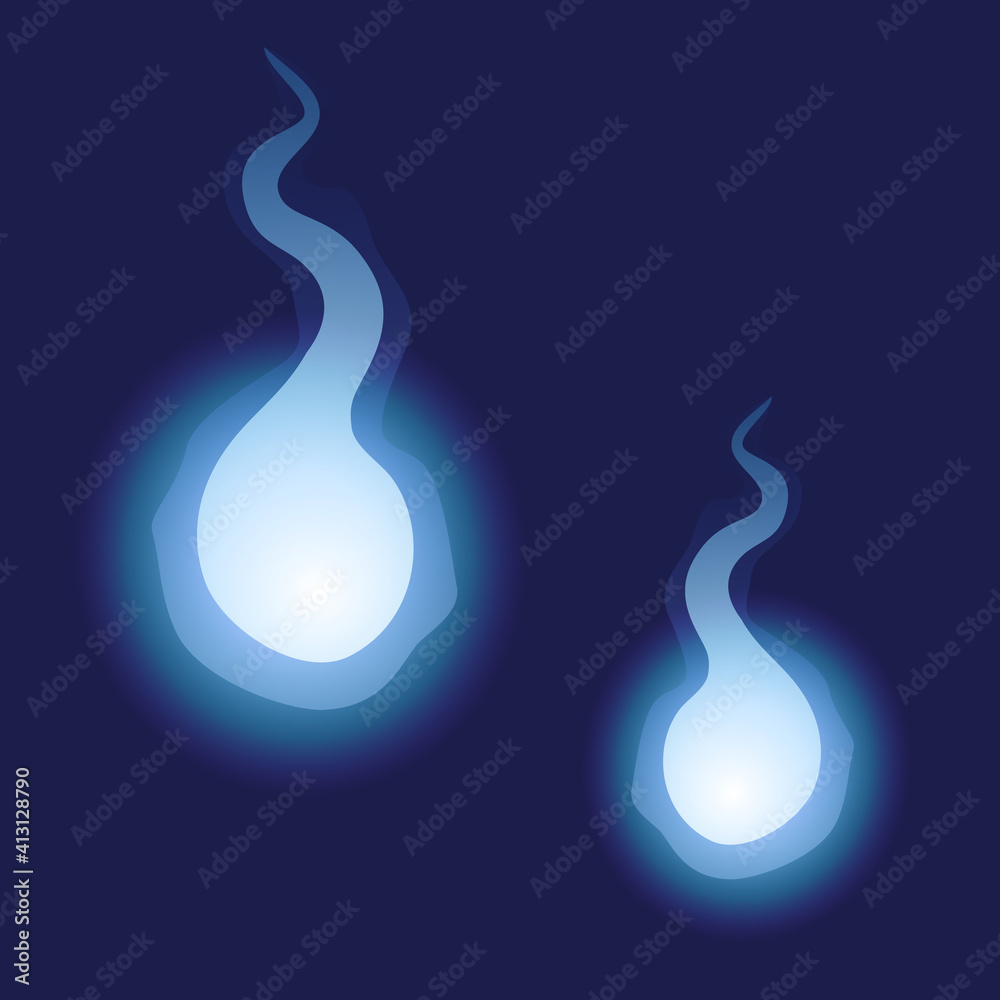 人魂 火の玉 のベクターイラスト Stock Vector Adobe Stock
