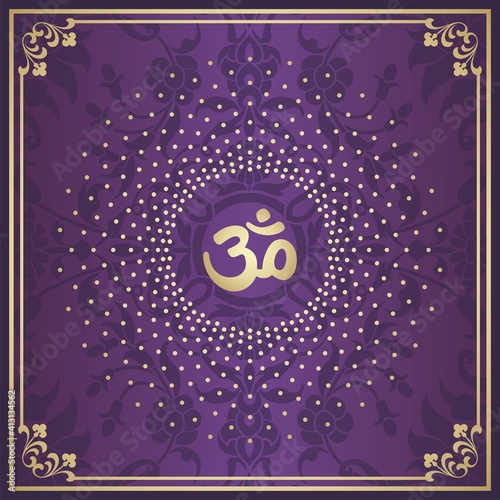 aum syllable , paisley design ,Hinduism , India	