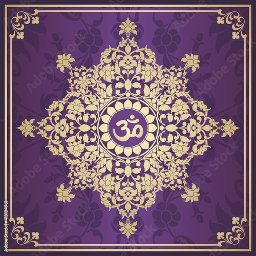 aum syllable , paisley design ,Hinduism , India	