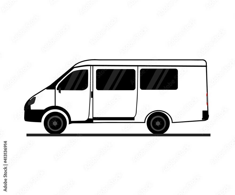Gazelle car on a blue background. Symbol. Vector illustration. Gazelle car on a blue background. Symbol. Vector illustration.