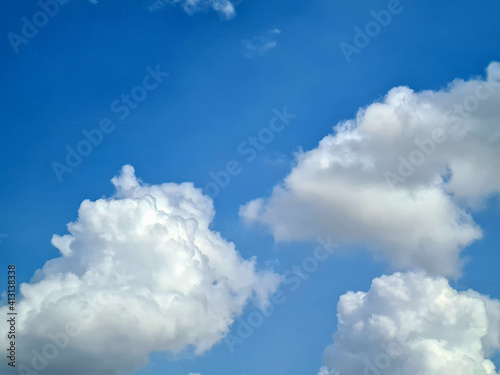 Bright blue sky and clouds © squallice