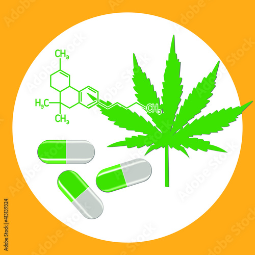 illustration of a cannabis medical 