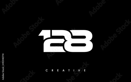 128 Letter Initial Logo Design Template Vector Illustration