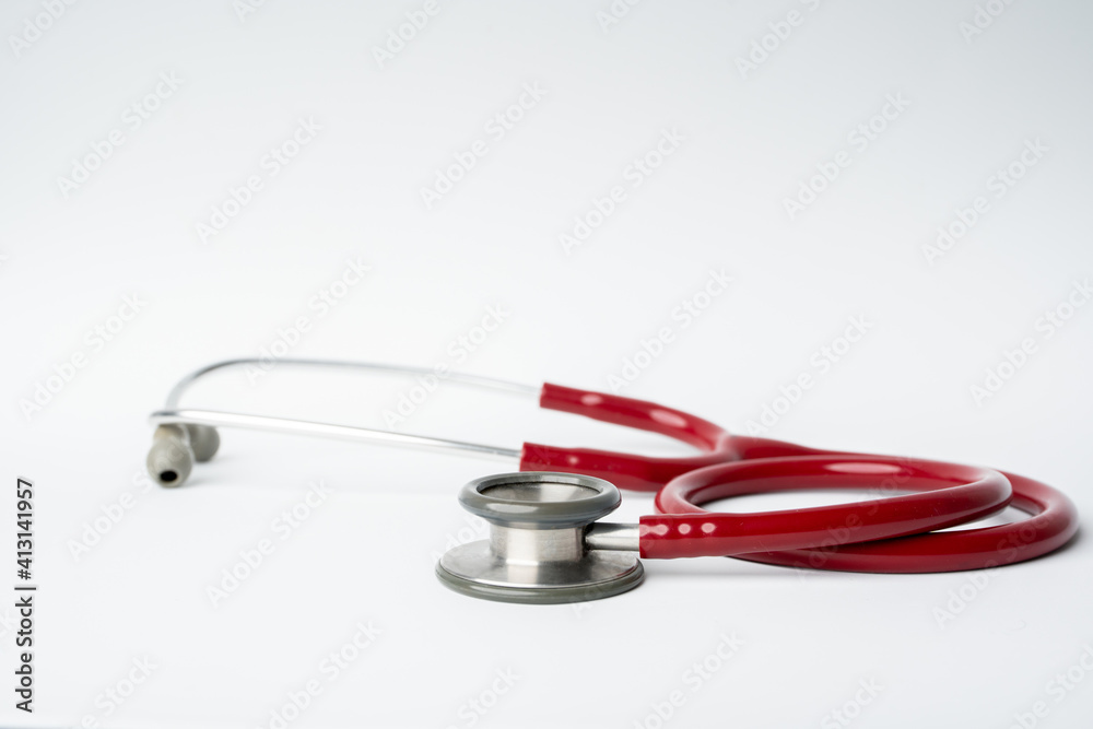 Stethoscope isolated on white background, Medical tool. Stethoscope isolated on white background, Medical tool.