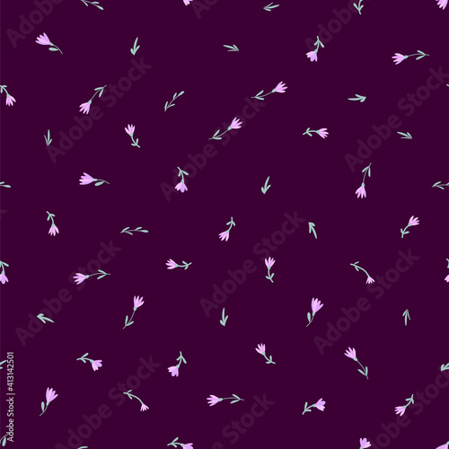 Seamless pattern of small flowers. Floral background © magicmary