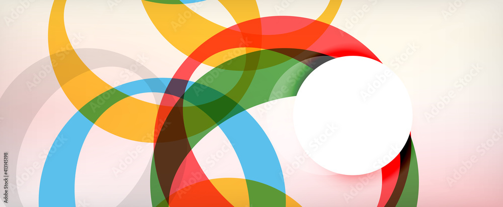 Ring geometric shapes, o letter repetition wallpaper. Abstract background for business or technology presentations, internet posters or web brochure covers Ring geometric shapes, o letter repetition wallpaper. Abstract background for business or technology presentations, internet posters or web brochure covers