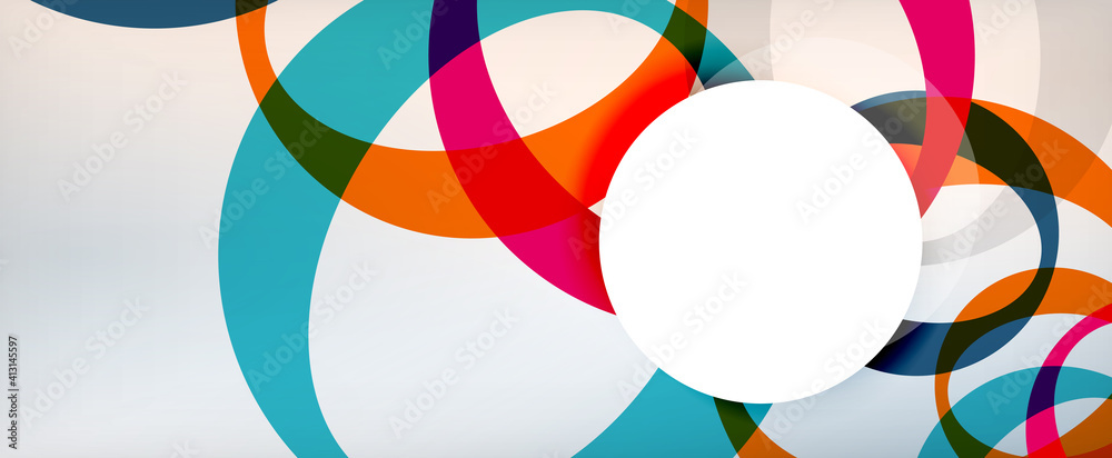 Ring geometric shapes, o letter repetition wallpaper. Abstract background for business or technology presentations, internet posters or web brochure covers Ring geometric shapes, o letter repetition wallpaper. Abstract background for business or technology presentations, internet posters or web brochure covers