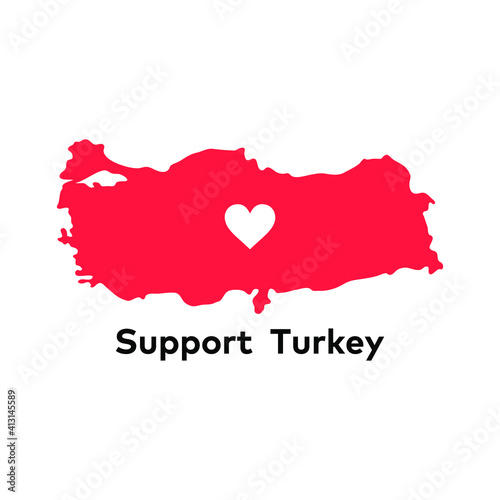 Support Turkey icon vector isolated logo design 