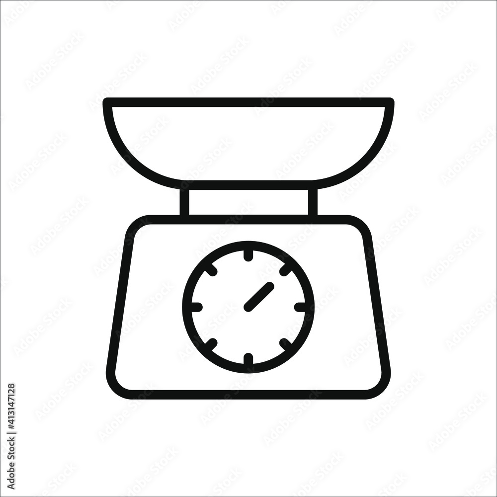 Weighing Scale icon. Isolated vector sign design. Weighing Scale icon. Isolated vector sign design.