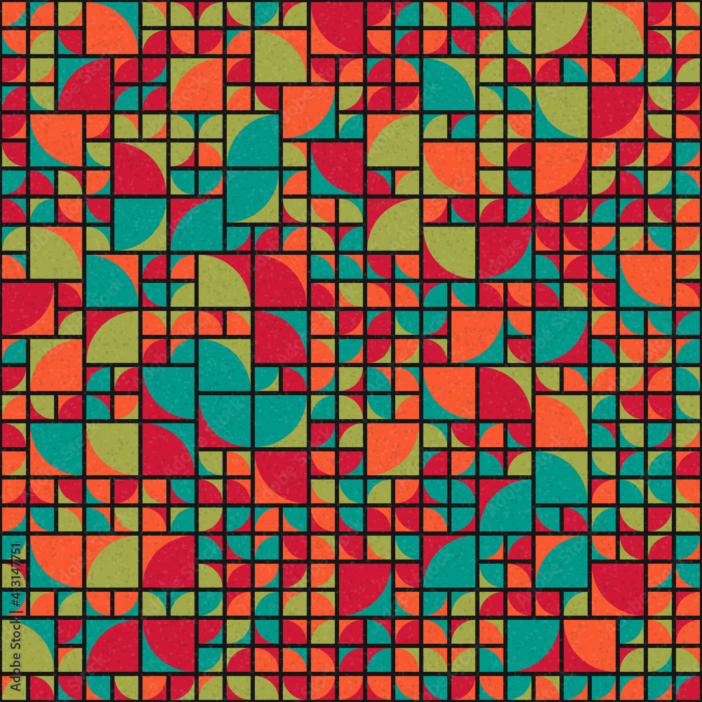 Fototapeta premium Abstract Geometric Pattern generative computational art illustration