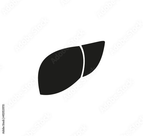 icon of the liver. bitmap illustration