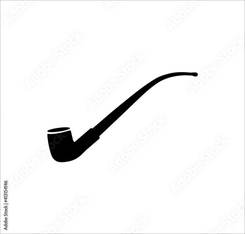smoking pipe icon. bitmap illustration